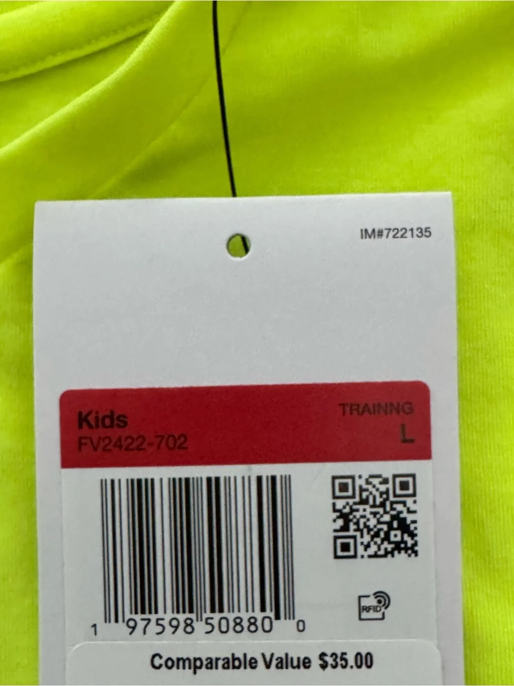 Kids' Dri-FIT Nike Pro Neon Yellow Sleeveless Tank